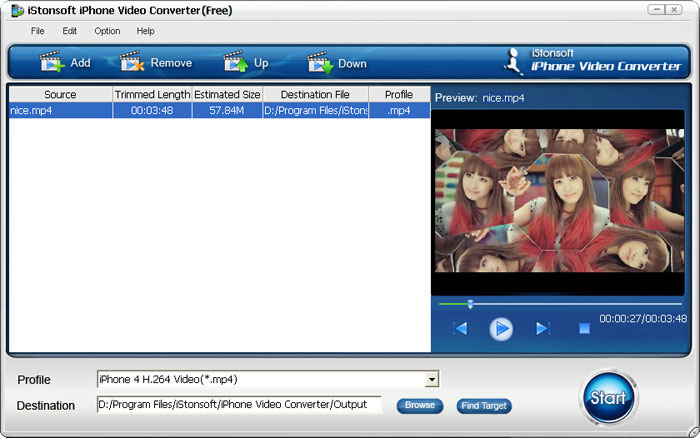 screenshot of iphone video converter
