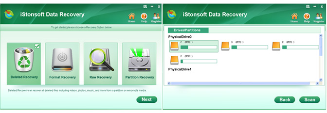 digital media data recovery screenshot