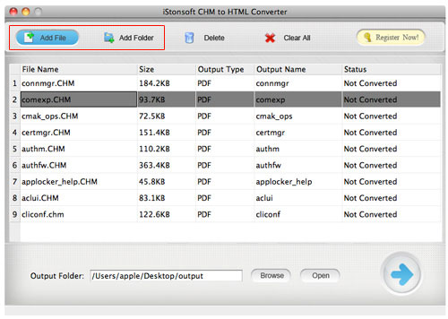 load files from the toolbar