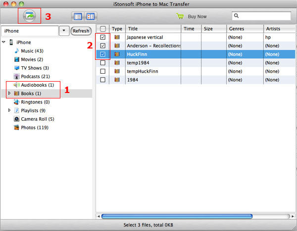 move audiobooks from iphone to mac freely