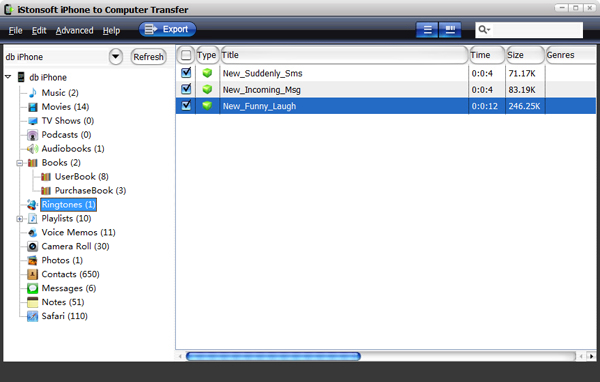 transfer ringtone from iphone to computer