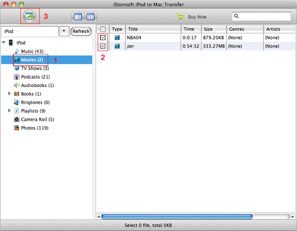 copy movies from ipod touch to mac for watching