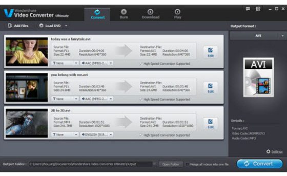 steps of how to convert avi to kindle fire