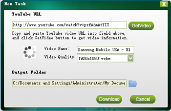 capturing video from youtube via url