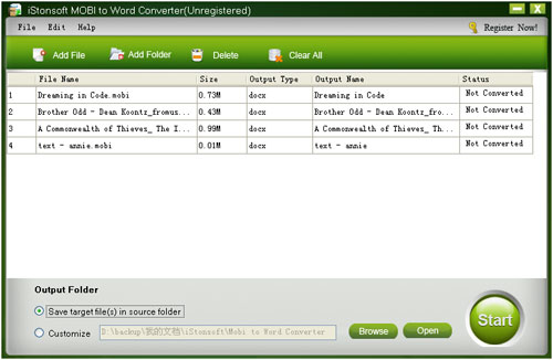 epub to docx converter main interface