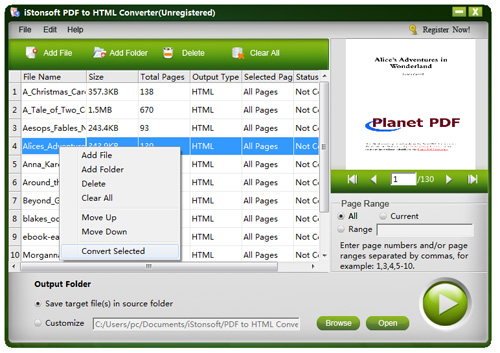 convert pdf to web page