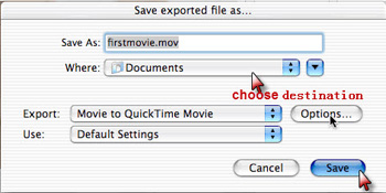 export to burn imovie to dvd