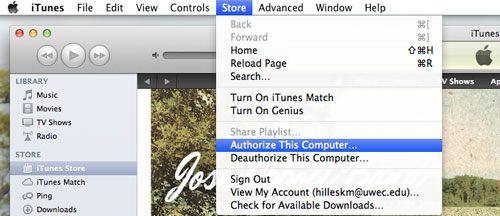 authorize mac from itunes