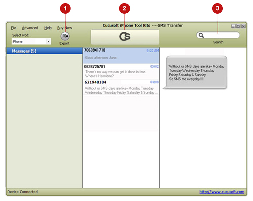 how to backup iphone sms messages to pc