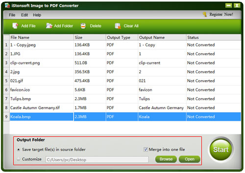convert photo files into pdf