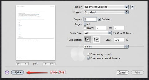open and print pdf on mac