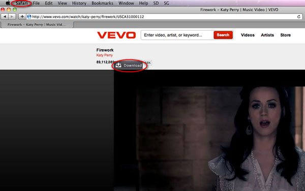 start downloading videos from vevo.com