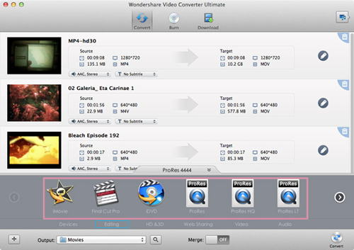 choose output format