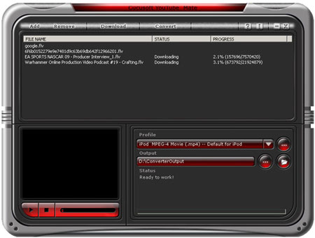 youtube downloader converter interface