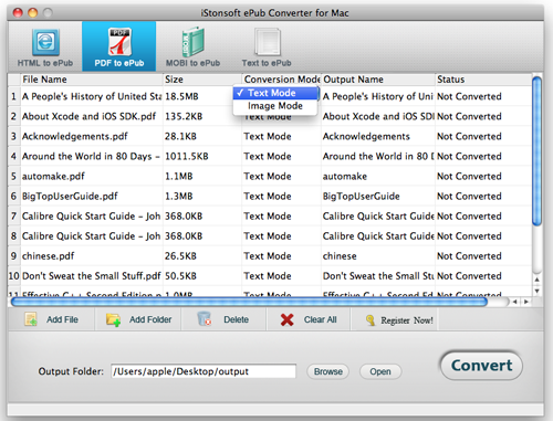 load files to convert epub